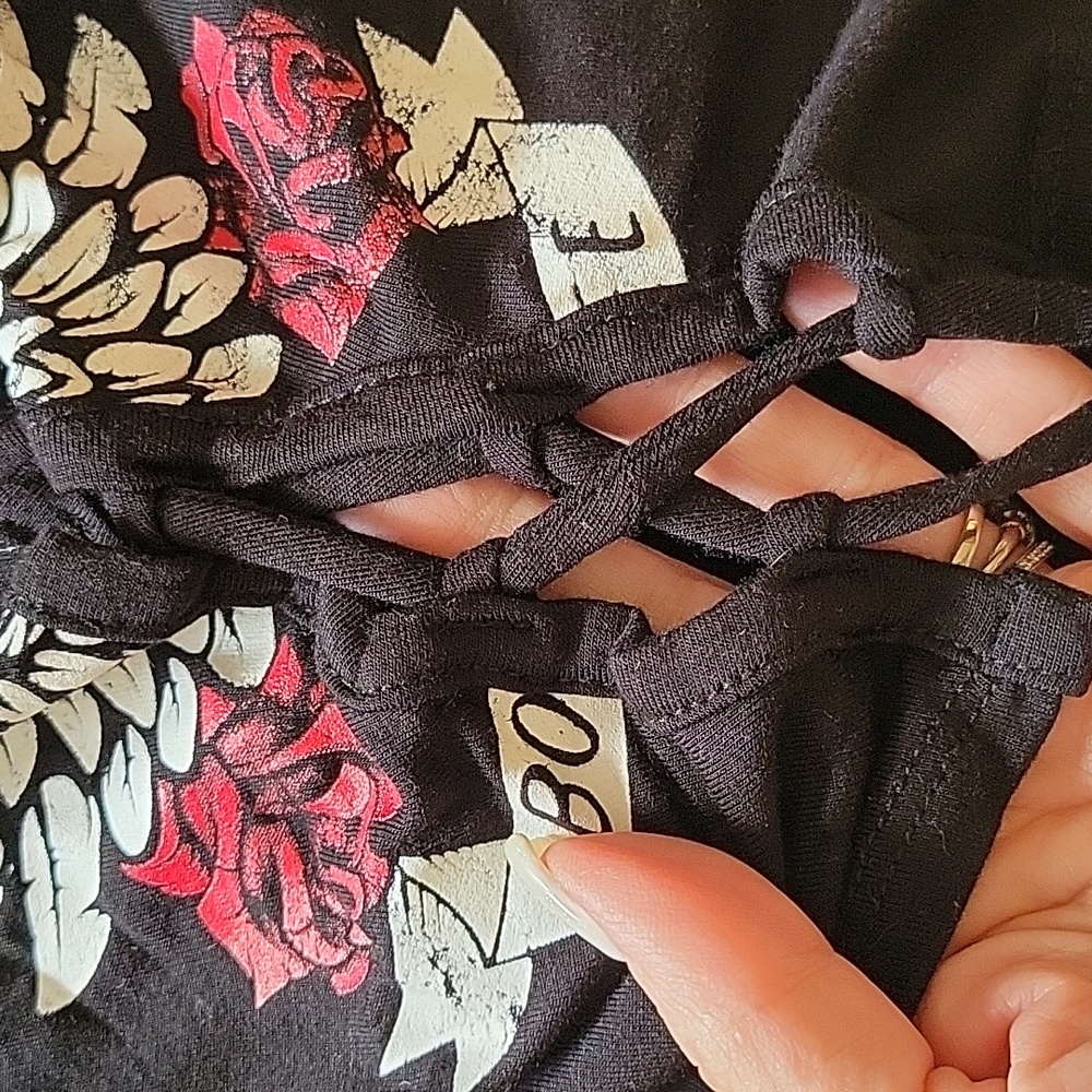 AMERICAN REBEL Biker Crop Top - Picture 5 of 8